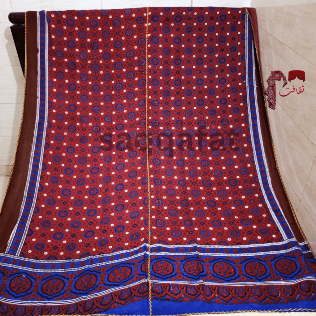 Hand Made Sindhi Ajrak - Buy Online Hand Made Sindhi Ajrak Buy Online scaled
