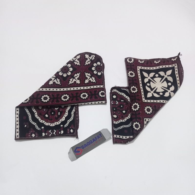 Sindhi Ajrak Pocket Square Pack Of Two4 scaled
